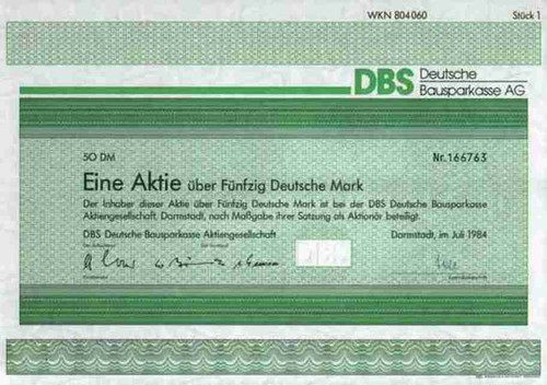 Dbs bausparkasse 1984 badenia - dbs,
